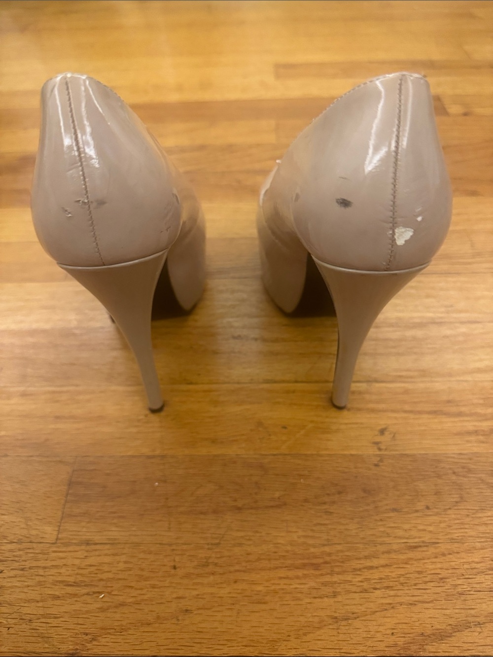 Pleaser Bordello Teeze-06W Beige Nude Platform Pump Size 8 Burlesque Sexy - Picture 4 of 5